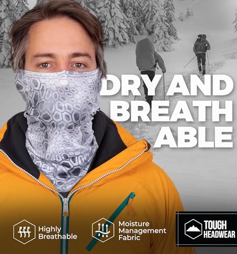 Image of Tough Headwear Balaclava Ski Mask - Breathable Face Mask for Men - Flexible Hinge Full Face Cover - Windproof Motorcycle Gear