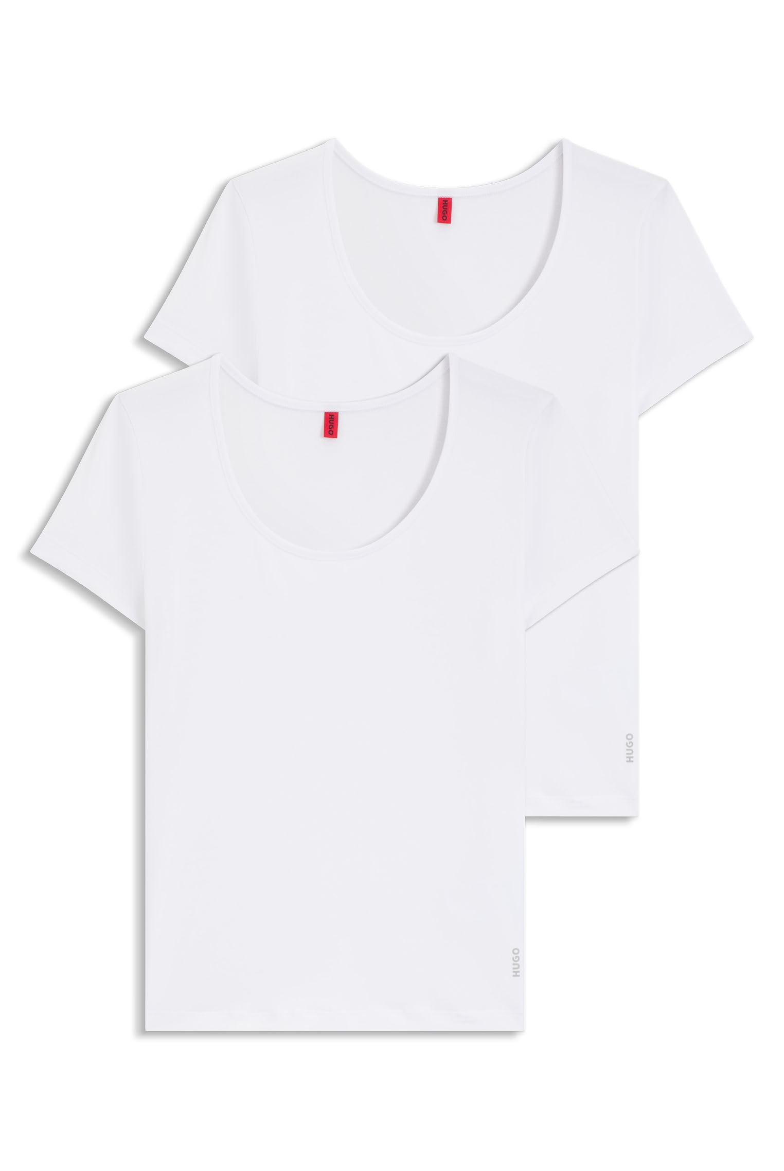 HUGO Women's Twin T-Shirt RN T-Shirt, White100, S