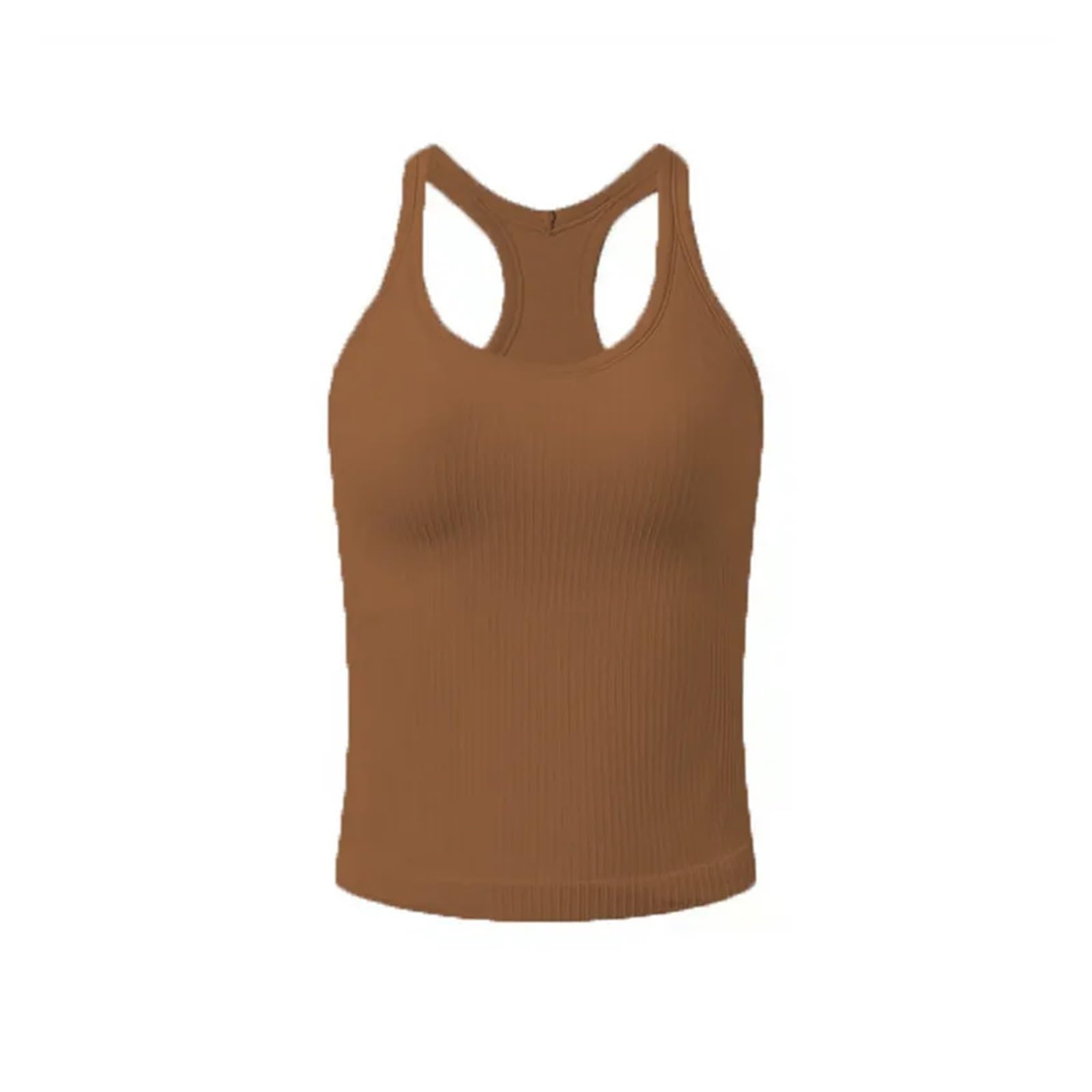 Canotta Fitness da Donna Canotta da Donna con Reggiseno, Canottiera da Palestra for Yoga, Senza Maniche, con Incrocio sulla Schiena, Canotta Attillata Estiva da Donna