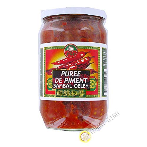 Purée piment Sambai Oelek PSP 720g Chine - Pack de 3 pcs