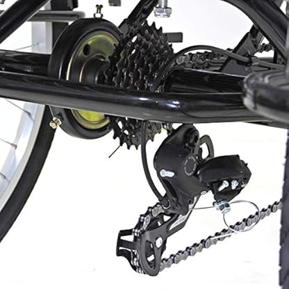 24 Zoll Zahnräder Dreirad für Erwachsene 8 Geschwindigkeit Erwachsenendreirad Shopping mit Korb 3 Rad Fahrrad für Erwachsene Adult Tricycle Comfort Fahrrad Outdoor Sports City Urban (24 Zoll, Schwarz) – Bild 7