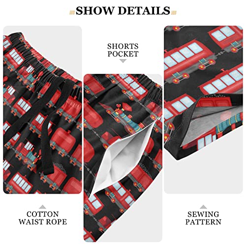 Ollabaky Men's Pajama Shorts Dogs Cartoon Pjs Bottoms Sleep Shorts Lounge Wear Pajama Pants with Pocket4