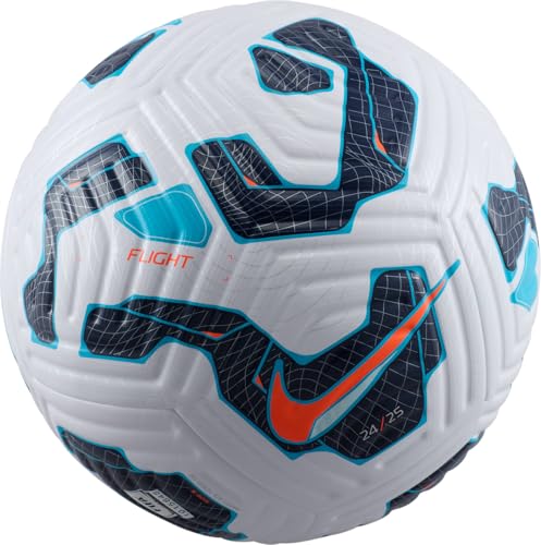 Nike Ballons De Football NK Flight - Fa24, White/Blackened Blue/Hyper Crimson, FZ3023-100, 5