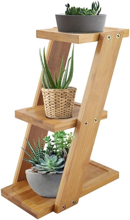 Wooden Plant Flower Floor Stand Shelves Rack Plant Flower Display Stand Shelf Storage Rack Outdoor Holder Garden