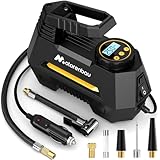 Motorenbau Compresor Aire Portatil,Compresor Aire Coche,Inflador de Neumáticos 12v DC con luz LED,la Bomba de Aire del neumático Adecuado para automóviles,Motos,Bicicletas,Pelotas,Anillos de natación