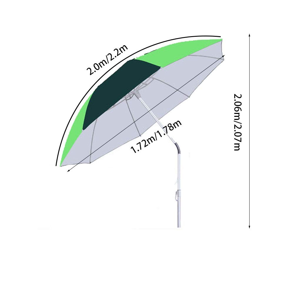 Parasole Parasol wędkarski / 2.2 / Uniwersalny/Sunscreen/Rain/Gruby/Parasol Fish/Fishing/Parasol/Przekładnia wędkarska/Trzy składanie/parasol wędkarski/Duży parasol wędkarski
