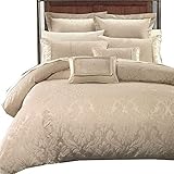 7PC Sara Jacquard Duvet Cover Set, Comforter-Cover Set, King/Cal-King