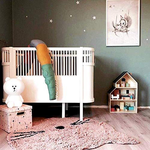 Baby Crib Bed Bumper Pillows for Baby Kids Boys Girls Toddler,Breathable Newborn Infant Cradle Cot Rails Alligator Pads Decor Protector Baby-Crib-Bumper (Colourful) - Thumbnail 4