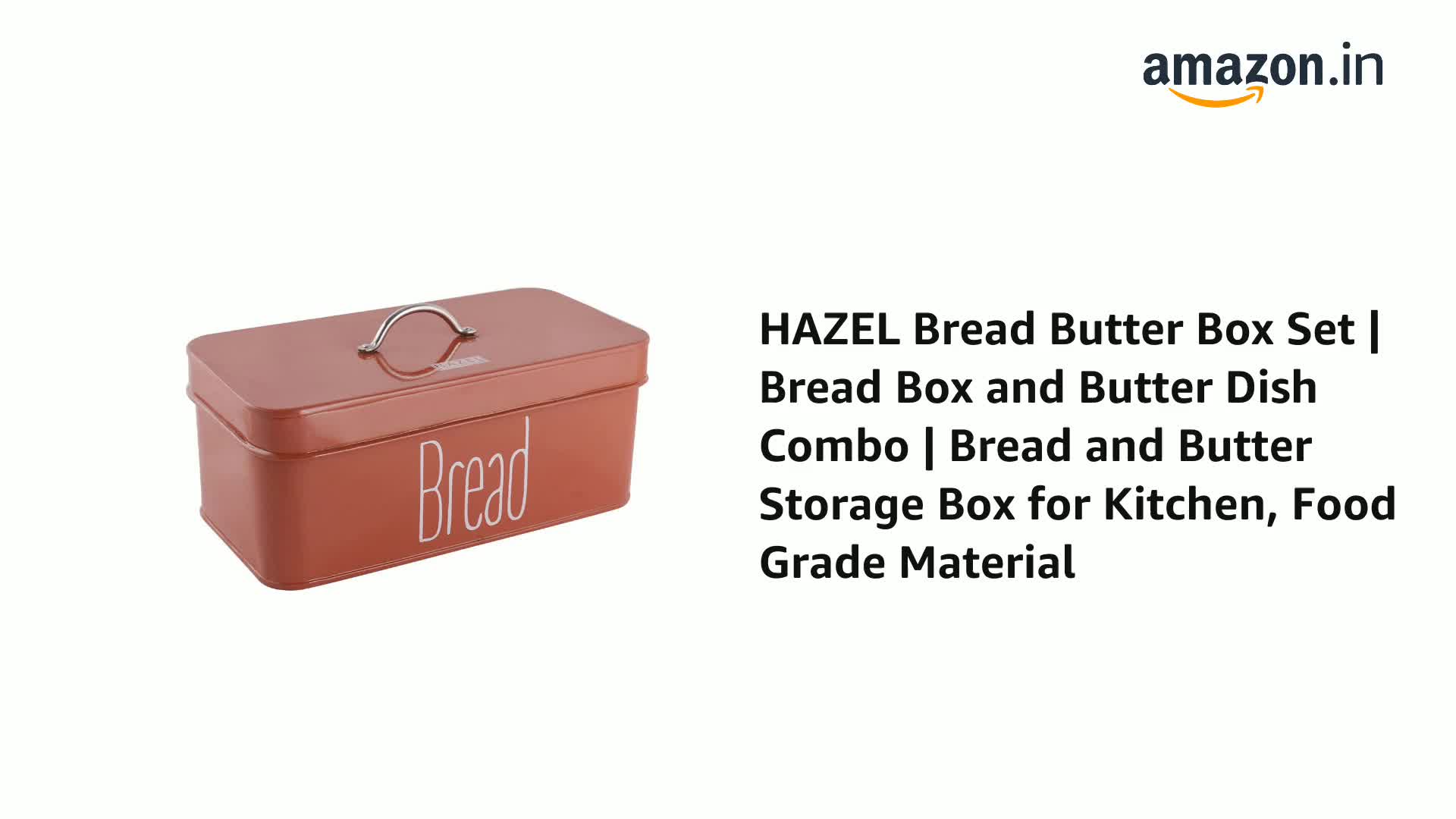 Buy HAZEL Bread Butter Box Set | Bread Box and Butter Dish Combo