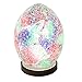 Price comparison product image Britalia LED Pink Mosaic Glass Vintage Egg Table Lamp 20cm | 470 Lumen Warm White LED Lamp Included | Desk Light
