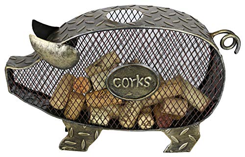 GIFTS PLAZA (D) Wine Cork Holder, Metal Pig, Bar Counter Decor, Country House Decoration