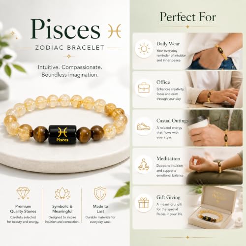 Image of Zodiac Crystal Bracelet for Men & Women