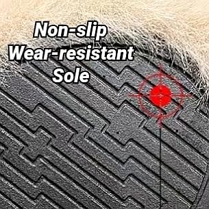 Women's Fuzzy Slippers Adjustable Fluffy Thick Sole Cozy Comfy Memory Foam Open Toe House Slippers Faux Fur Soft Plush Two Band Slides Anti-Skid Indoor Outdoor Home Bedroom for Women4