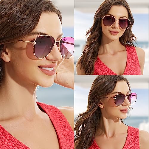 Polarized Gradient Purple Womens Fashion Sunglasses Beach Accessories for Women Trendy 2025 Spring Break Essential2