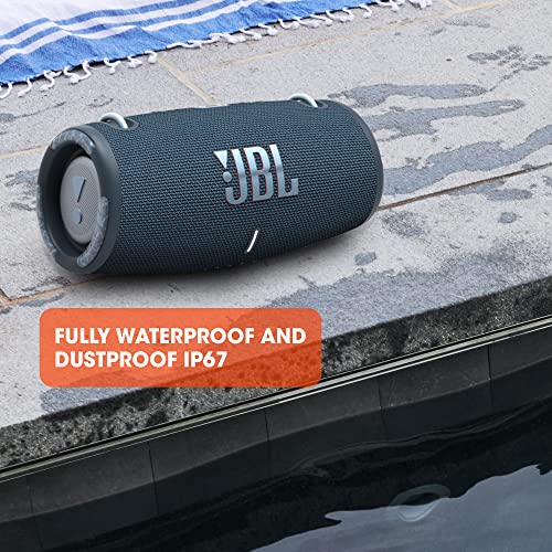 Image of JBL Xtreme 3, Wireless Portable Bluetooth Speaker, Pro Sound with Powerful Bass Radiators, Built-in Powerbank, Partyboost, IP67 Water & Dustproof, AUX & Type C (Blue, Without Mic)