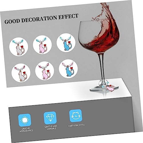 ifundom 1 Conjunto 6 Pçs Anel De Copo De Vinho Para Gato Lembrancinhas De Casamento Anel De Sereia P