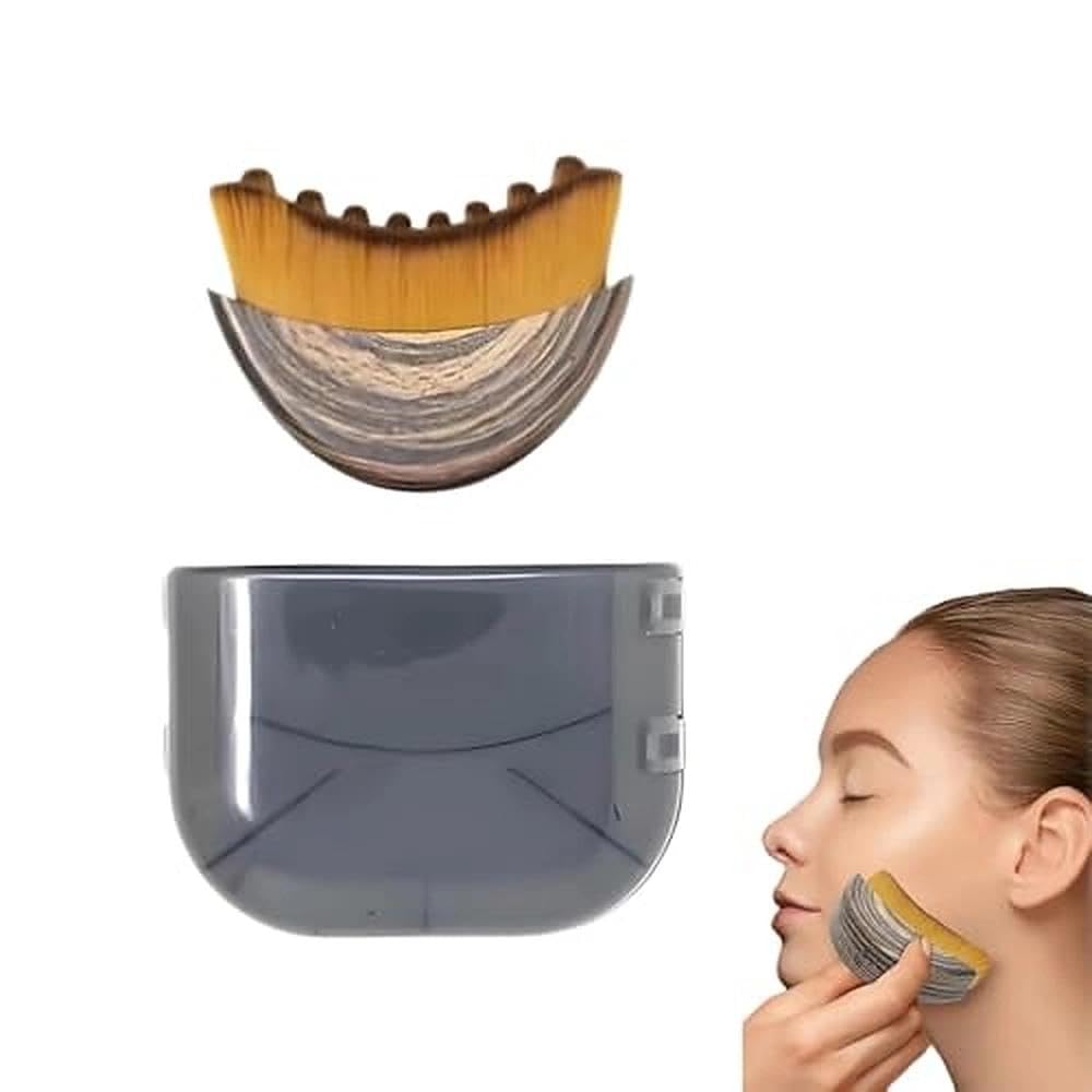 Masseur de drainage lymphatique pour le visage et le corps - Brosse lymphatique portable pour contour de la mâchoire, soulagement de la fatigue, brossage à sec - Avec étui de transport