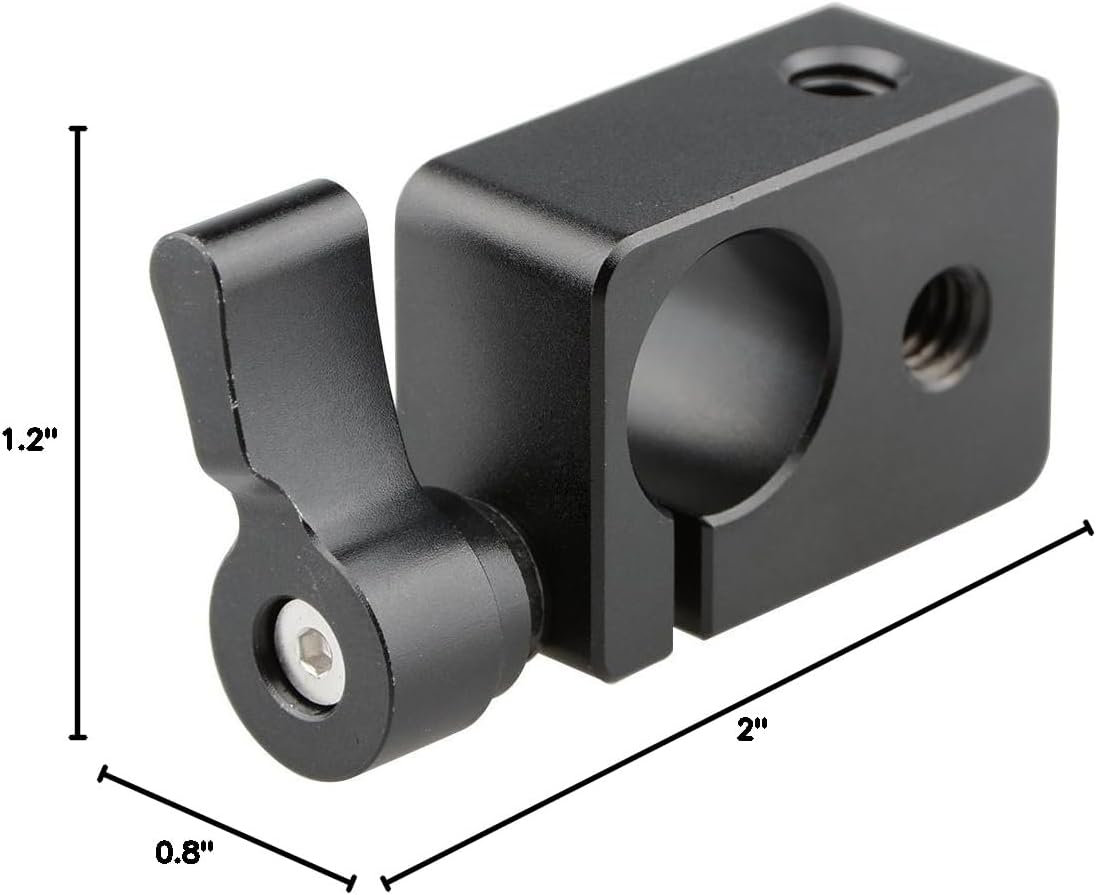 CAMVATE 15mm Single Rod Clamp for Camera DIY Accessories(Black) - 0874 - Image 9