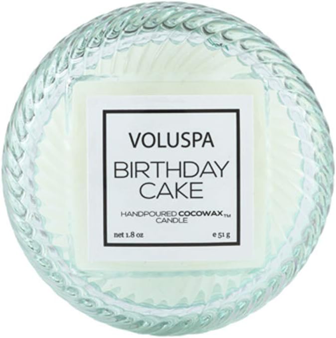 Voluspa Birthday Cake Macaron Glass Candle, 1.8 Ounces