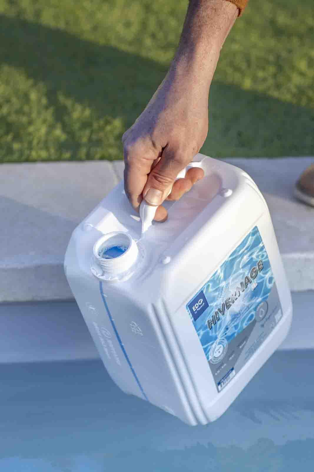 Hivernage Piscine - Anti Algues - Anti dépôts - Protection Des Équipements et des Revêtements - Bidon 5 Litres - EDG