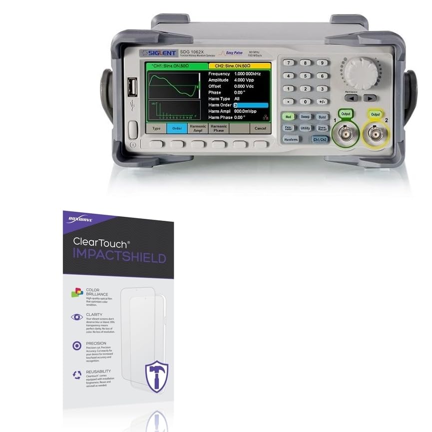 BoxWave Screen Protector Compatible with Siglent SDG1032X - ClearTouch ImpactShield (2-Pack), Impenetrable Screen Protector Flexible Film