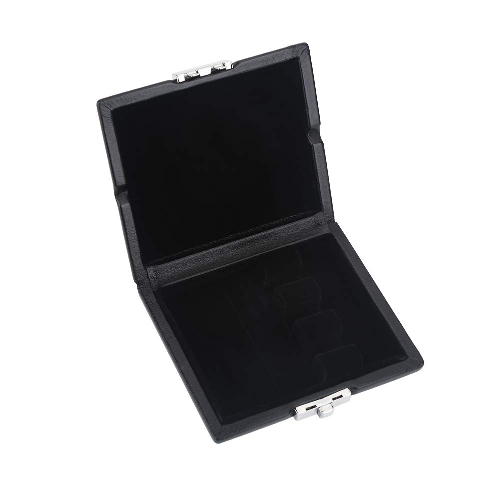 Housse en cuir PU noir Basson Reed Container Box Case avec des fentes pour le stockage 3 pièces anches pour les amateurs de basson,Accessoires De Jeu