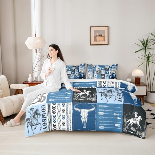 Manfei Western Cowboy 7-Piece Bedding Set Twin