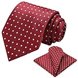 Tamaño y Paquete: Incluye 1 corbata + 1 pañuelo + 1 caja de regalo. Corbata: 8,5 cm x 150 cm (3,4 "x 59"); Pañuelo: 25 cm x 25 cm (10 "x 10"); Caja regalo (con guía de transporte): facilita el transporte. La corbata brillante es fácil de personalizar para su satisfacción.