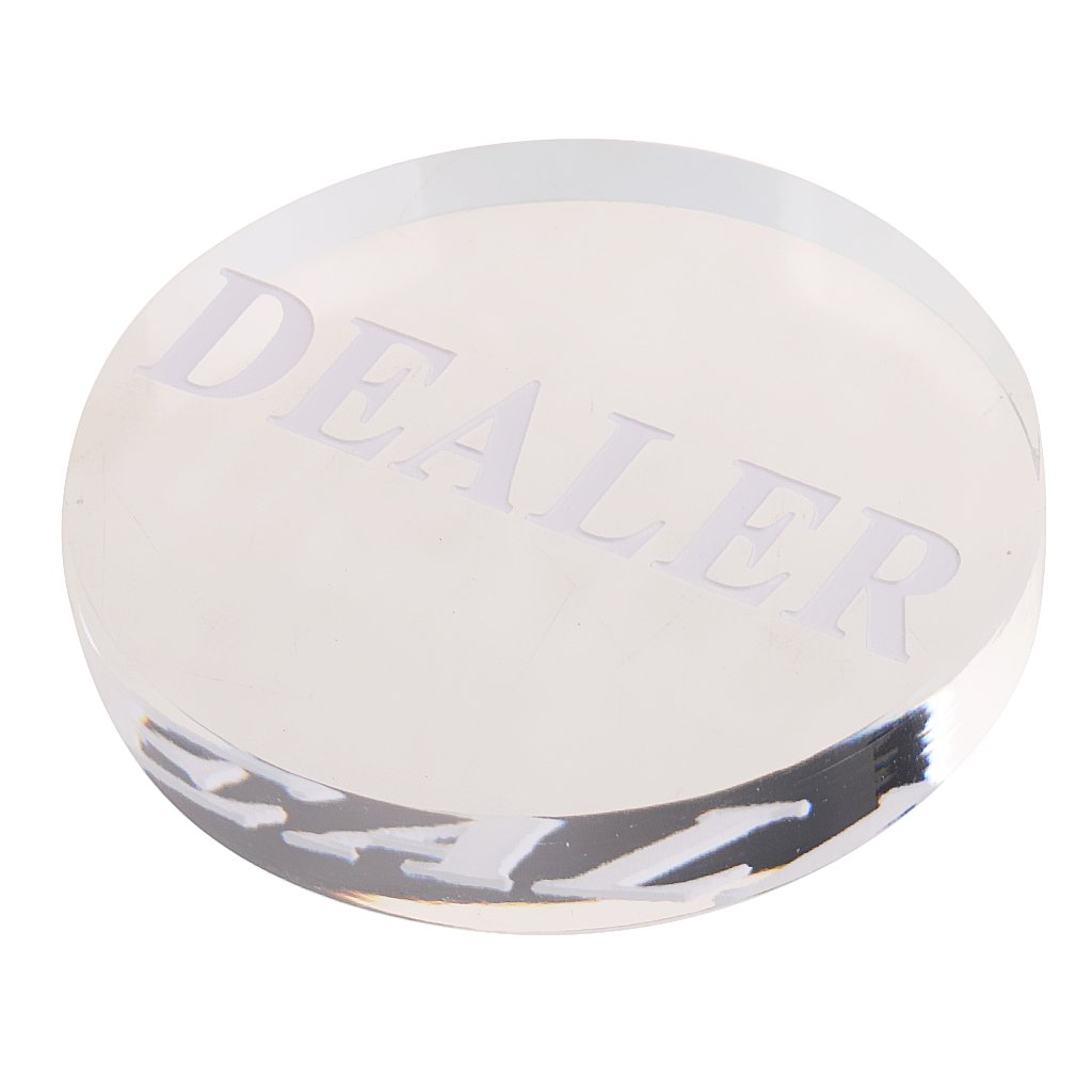 MagiDeal Hochwertig Acryl Transparent Poker Dealer Button