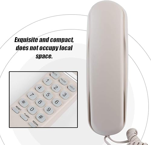 Miniatura 5 de Bewinner Extensión de teléfono de negocios de hotel impermeable - Teléfono fijo con cable colocado en el escritorio o la pared - No requiere