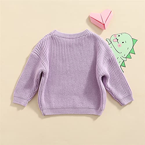 Image of Afunbaby Baby Girl Boy Knit Sweater Blouse Pullover Sweatshirt Warm Crewneck Long Sleeve Tops for Infant Toddler