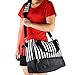 Diaper Bag Messenger with Changing Pad, Bottle Holders, Travel Money Belt, Stroller Clips, Color Black