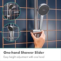 hansgrohe Activera Select S - Duschset mit Duschkopf wassersparend (EcoSmart, 2 Strahlarten), Duschschlauch (1,60 m) und Duschstange (0,90 m), Chrom, 28046000 – Ansicht 4