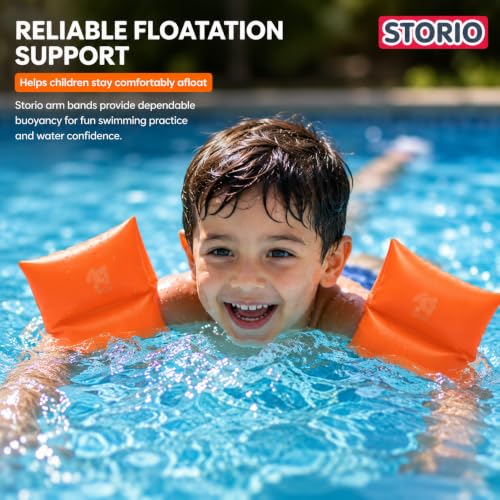 Image of Storio Inflatable Swimming Pool Safety for Kids | Pool Safety for Swimming Training & Fun for Boys and Girls (Age 3-6 Years)