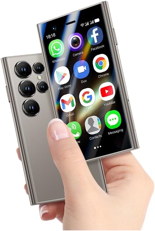 SOYES S24 Pro Max 4G Mini Smartphone - Compact and Powerful with Android 9.0 2GB RAM 16GB ROM 2500mAh Face ID 3.0 Inch Small Mobile Phone (Gold, 16, GB, GB, 2)