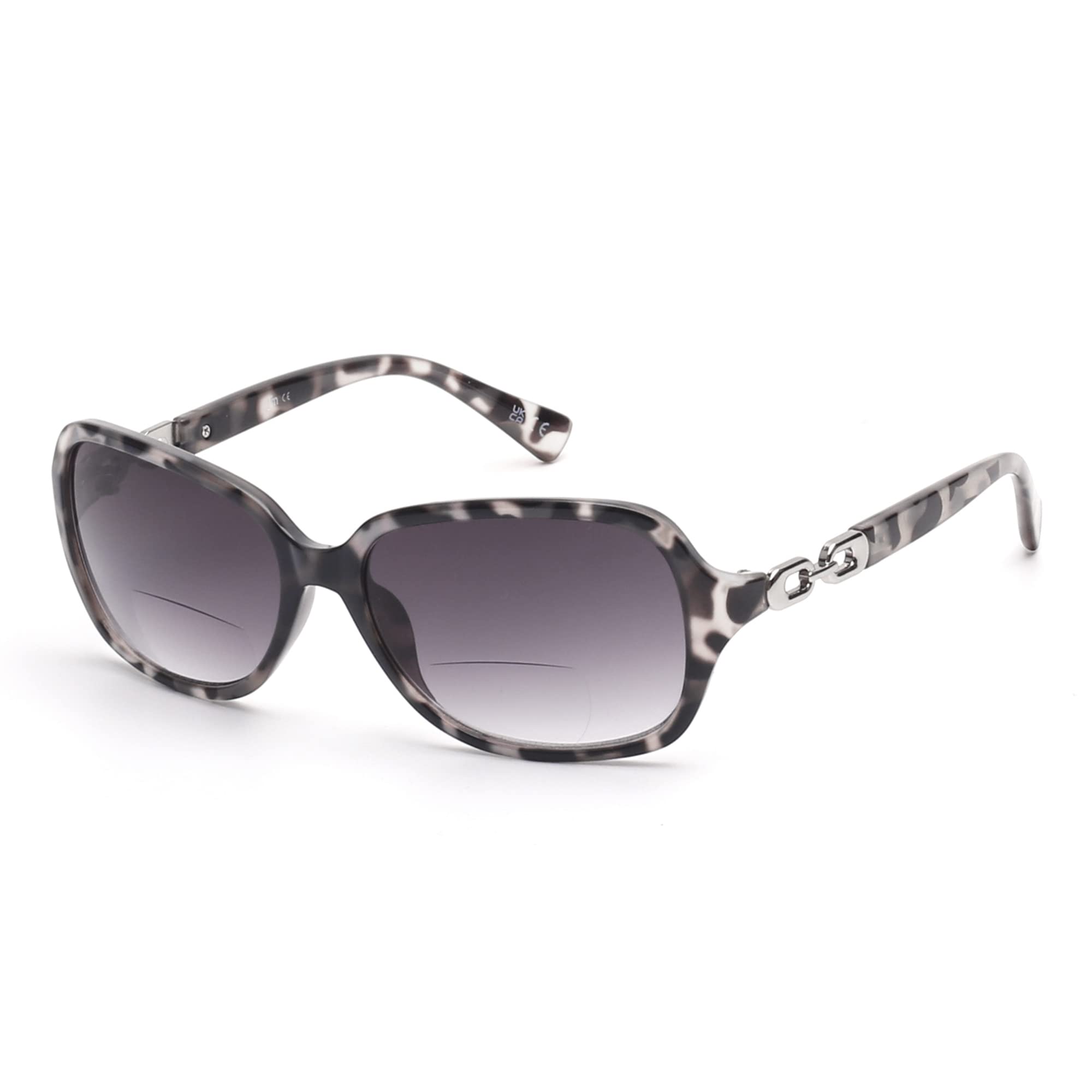 JM Bifocal Reading Sunglasses for Women Vintage Reader Glasses UV Protection Outdoor Grey Tortoise +1.75, Grey Tortoise(200836)
