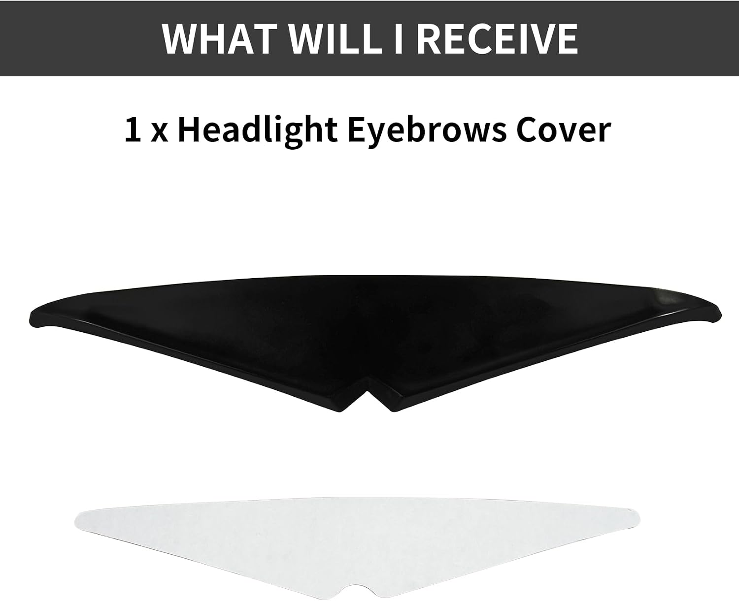 Headlight Eyebrow Eyelid Upper Tip Trim Decoration Cover Visor Decoration Sticker Mean Mug Bezel for Road Glide Limited FLTRK FLTRXSE Ultra FLTRU FLTRX Special FLTRXS CVO Road Glides15-up Accessories