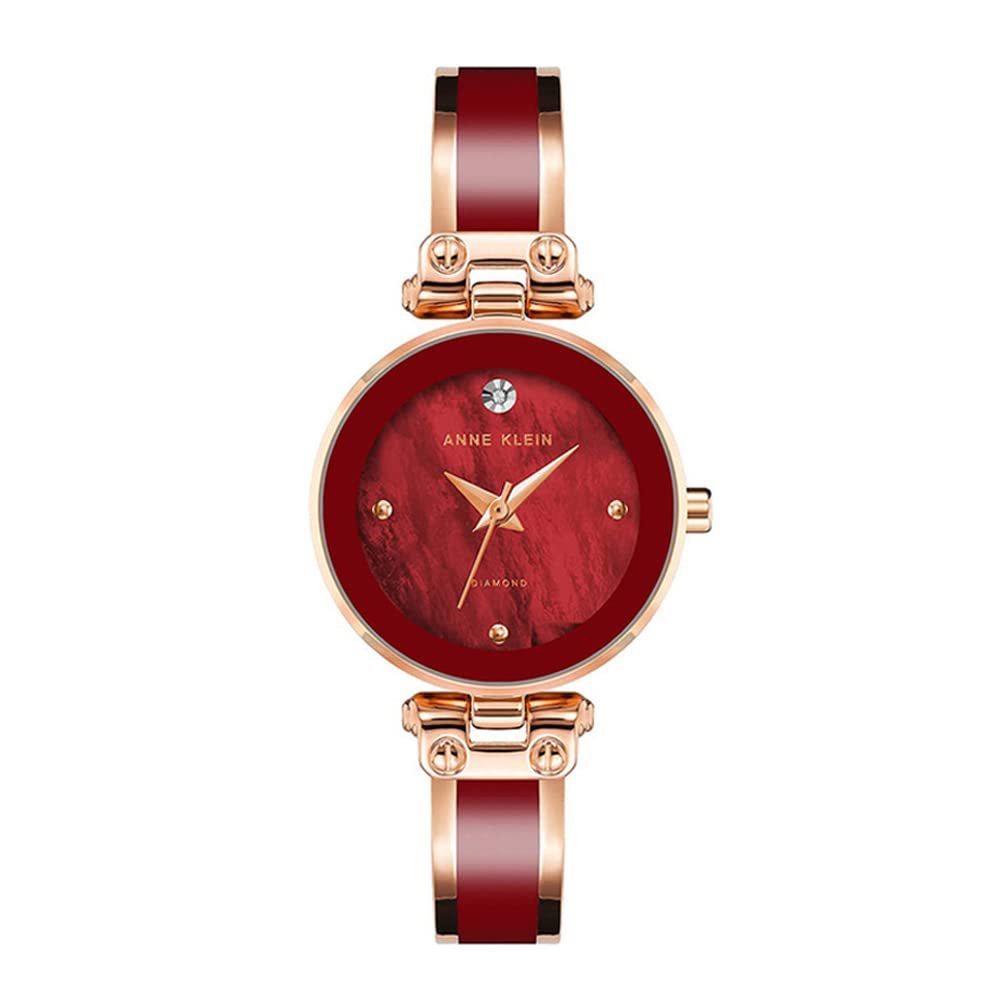 Anne Klein New York Analog Womens Metal Watch - Ak1980Byrg (Burgundy Dial Red Colored Strap) (B09NCDHSGH) Amazon Price History, Amazon Price Tracker
