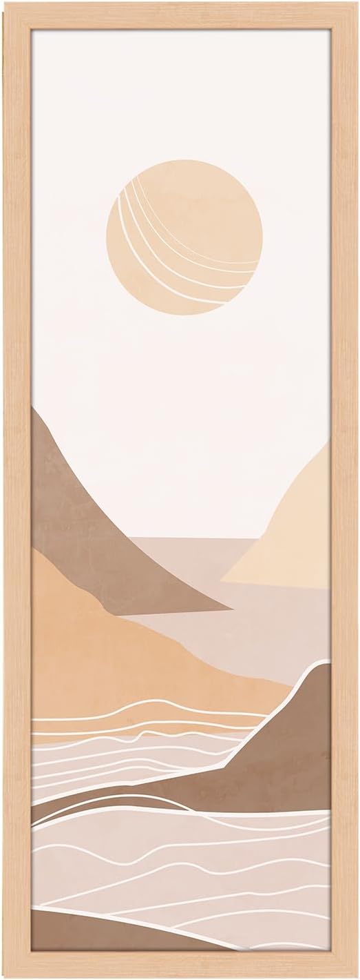 10x30 Frame Natural Woodgrain,Rustic 30x10 Picture Frame Beige, Art Pic Hanging Poster Frame, 10 by 30 Gallery Family Concert Portrait Photo Frame Anniversary/Birthday/Wedding/Thank you/Christmas Gift Natural beige 10x30in