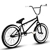 Elite BMX Freestyle Bike, Durable Steel Frame, Available in 16", 18", and 20" Sizes. New Sizes 26" and 29" BMX Bicycles. (Black White, 20") #2