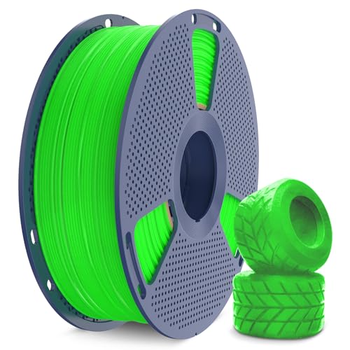 SUNLU TPU Filament TPU 95A Grün Flexible 3D Drucker Filament TPU Filament 1.75mm Hochgeschwindigkeits 95A TPU 1KG Spule (2 2 lbs) für Meisten 3D Drucker Maßgenauigkeit +/-0 03mm Grün 1000g