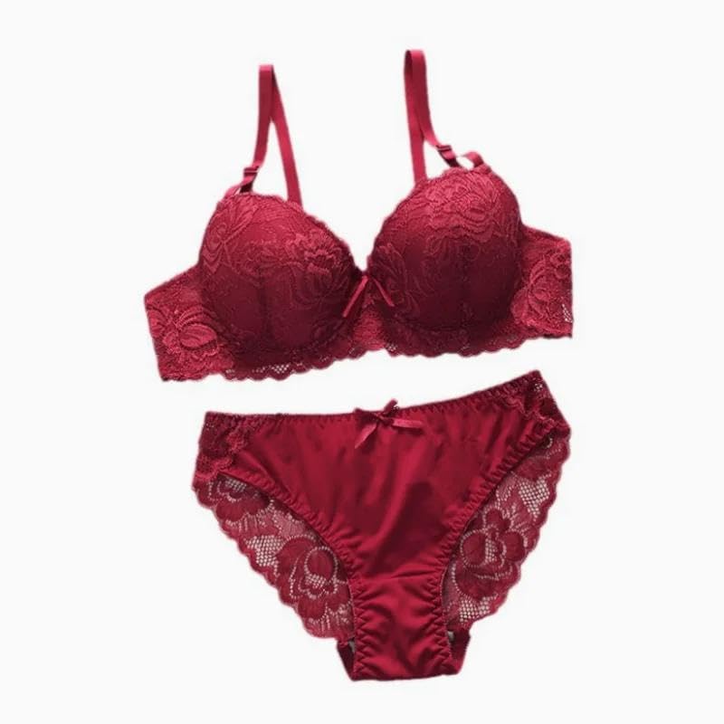 Completi Intimi Donna Solid Color Lace Lingerie Set for Women's Gathering Push