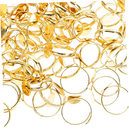 YOSADIER 100個 リング ホルダー リング 製作 リング 調節可能 ブランク リン