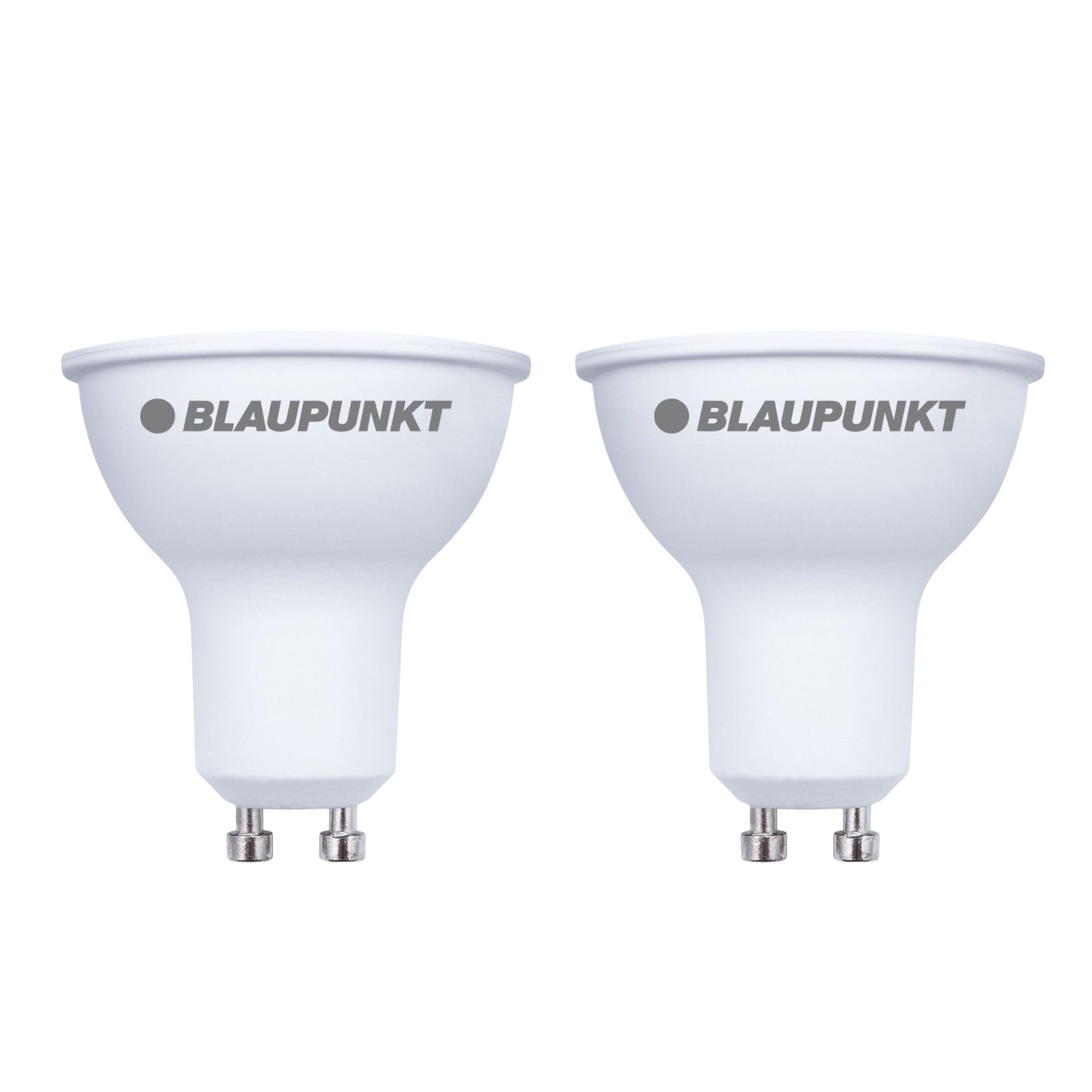 Blaupunkt GU10 Spot LED Bulb Matt Frosted – 10W (Replaces 80W to 100W), 1050 Lumens, 6000K Cool White – Non-Dimmable, Eye-Friendly, Flicker-Free - Energy-Saving Spotlights for Home – Pack of 2