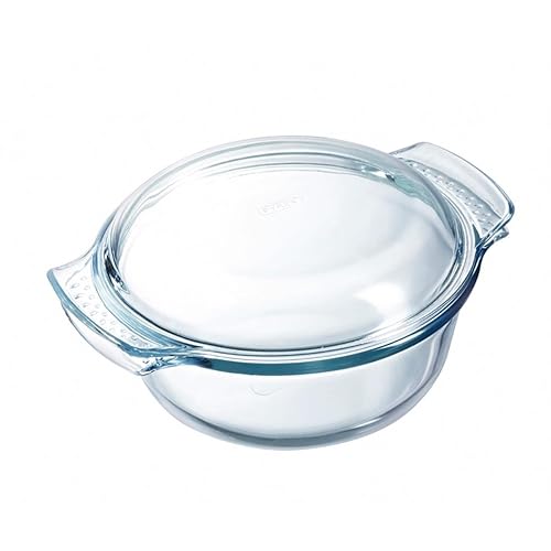 118A000 Glass Round Casserole, 4.9 Liter