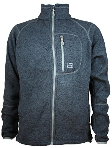 Avalanche Full Zip Fleece Jacket Mens Charcoal Black (Medium)
