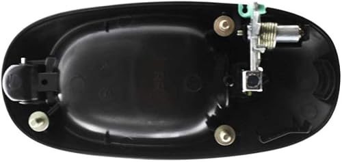 Miniatura 5 de Para Chrysler Town & Country Manija de puerta exterior 1996 97 98 99 2000 lado del pasajero  Trasera  Puerta corredera lateral Bisel negro liso con
