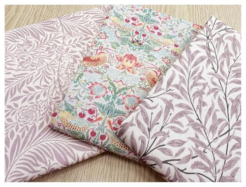 Scampoli di tessuto – William Morris Rose Pink – stampa floreale con uccelli
