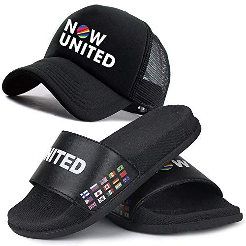 Chinelo Slide Infantil La Faire Now United Com Boné (35/36, Preto)