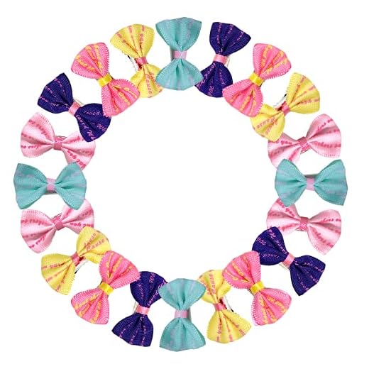 20 Pzs Pelo de Mariposa Para Mascotas, Pelo Del Perro Accesorios Pinza, Horquilla Mascotas Accesorios, Bonitas y Suaves, lazos,Accesorios Para El Pelo De Aseo Cachorros Para Perros Pequeños y Medianos